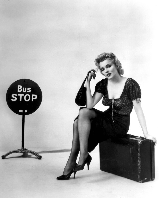 Marilyn Monroe at bus stop
