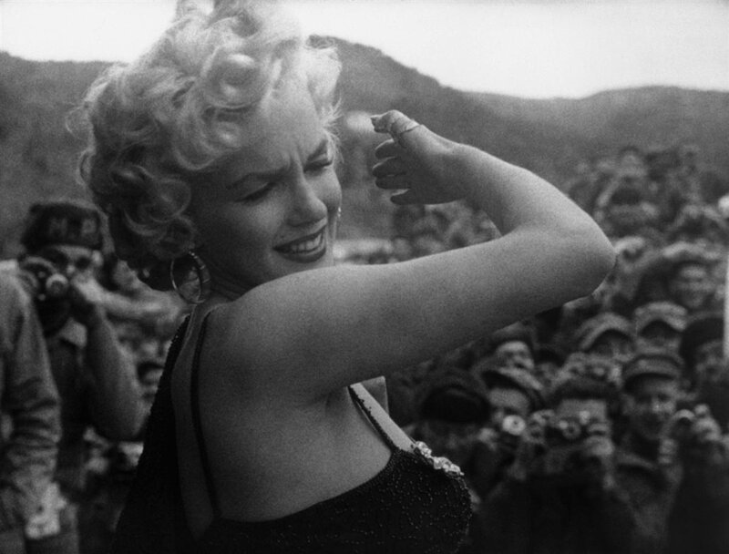 Marilyn Monroe at military event