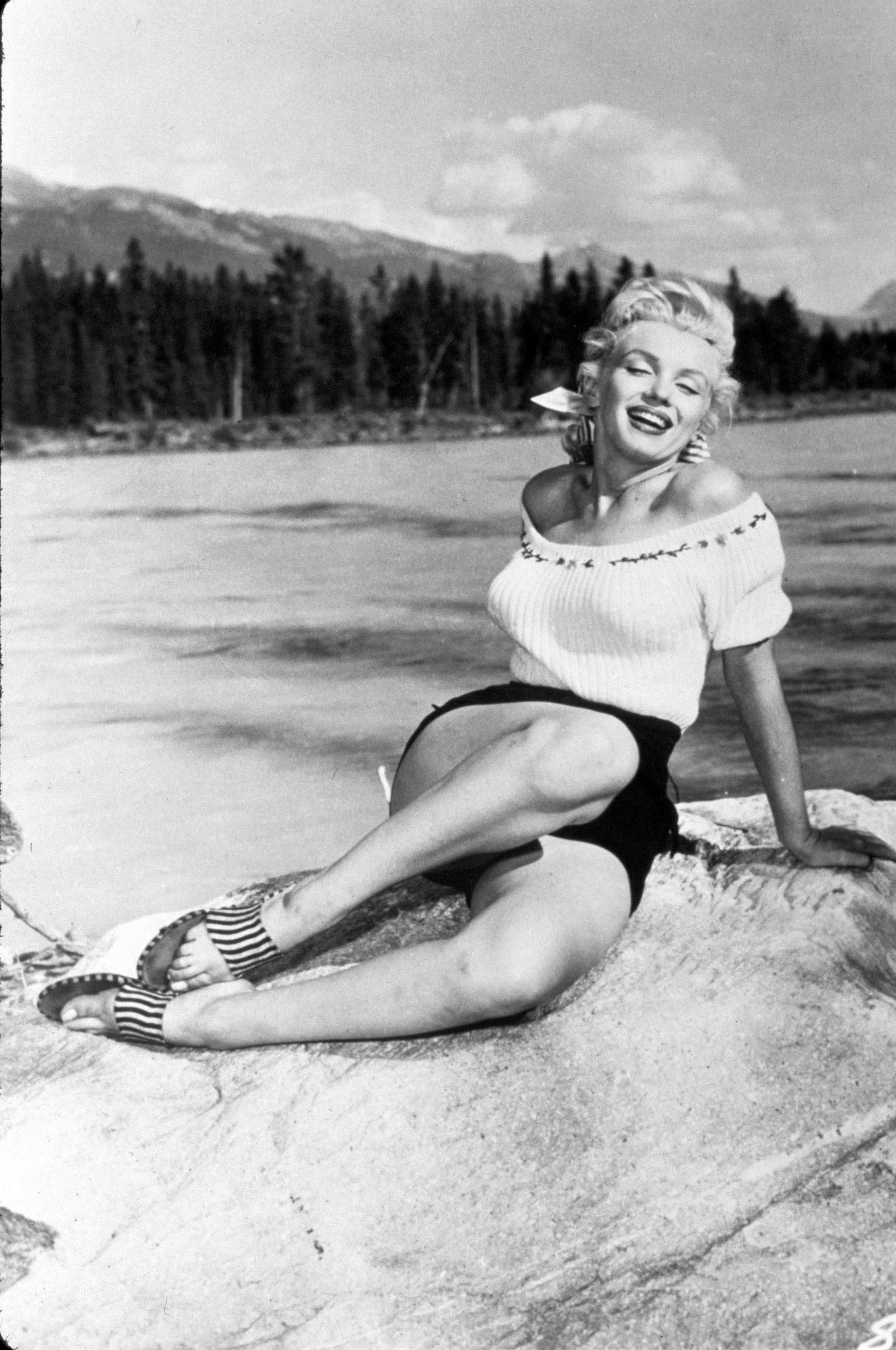 Marilyn Monroe by a river