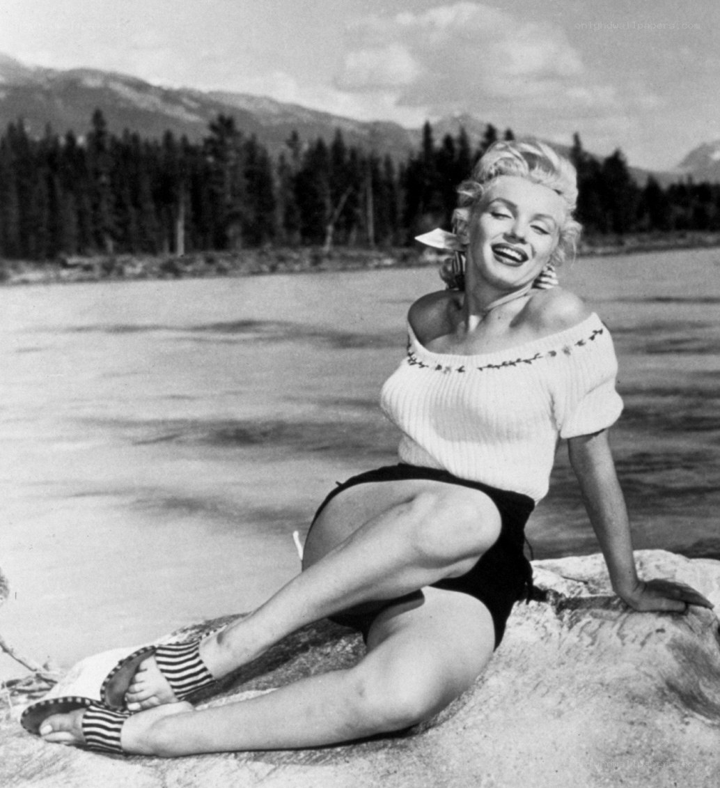 Marilyn Monroe by a river
