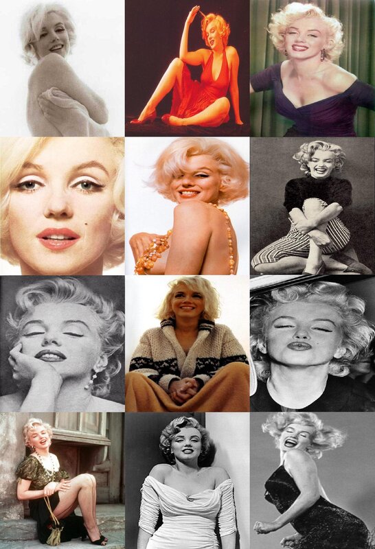 Marilyn Monroe Collage — Black, Glamorous, Photograph