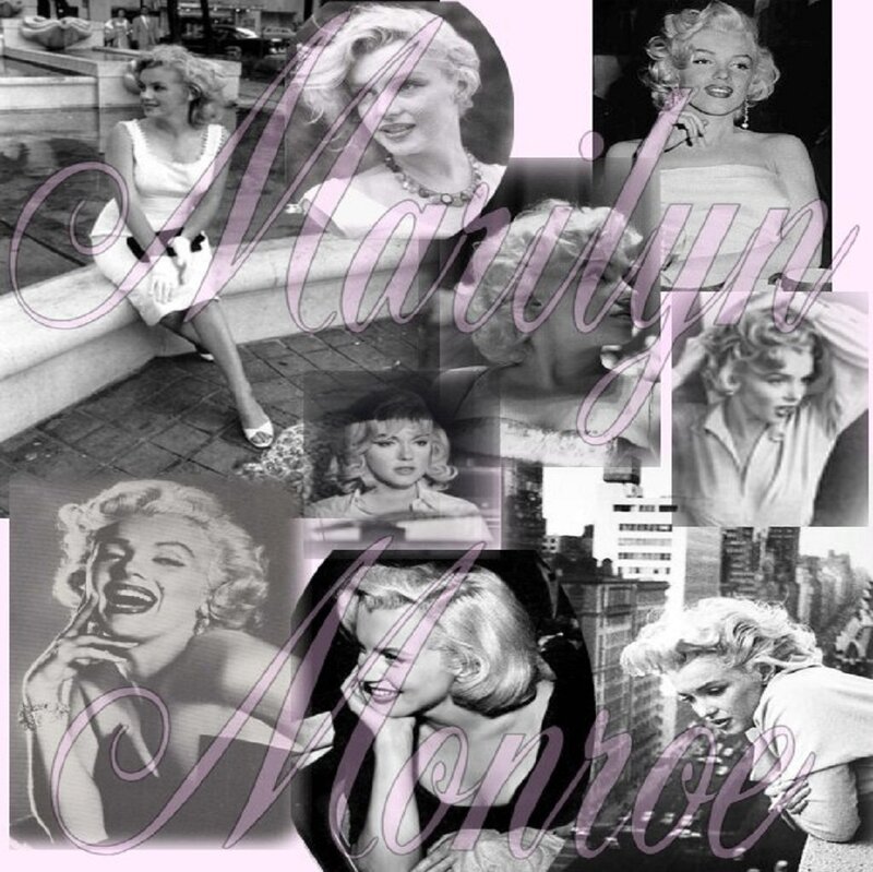 Marilyn Monroe Collage — Black, Nostalgic, Photograph