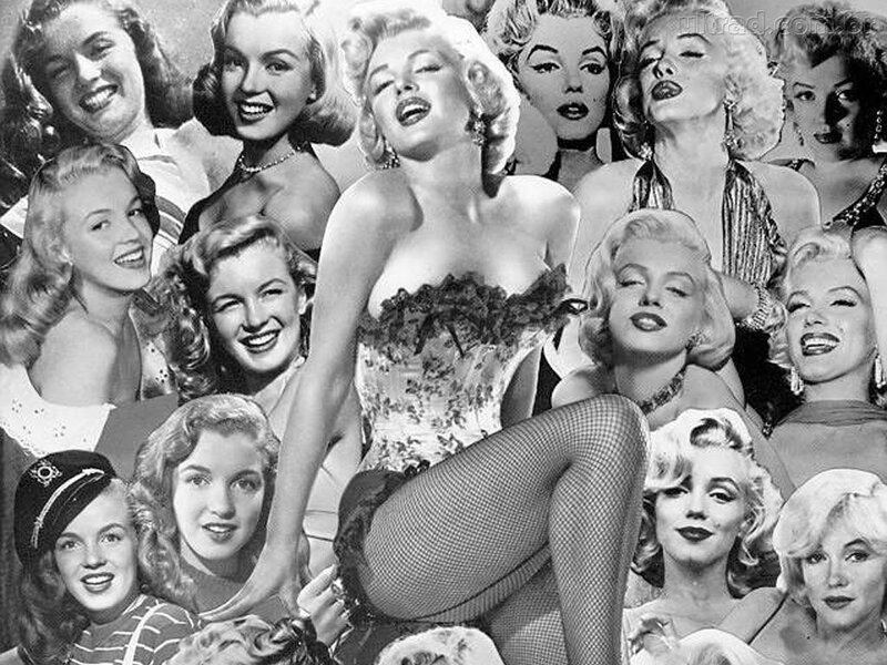 Marilyn Monroe Collage — Black, Nostalgic