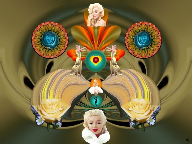 Marilyn Monroe Collage — Gold