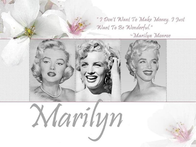 Marilyn Monroe Collage — White, Nostalgic