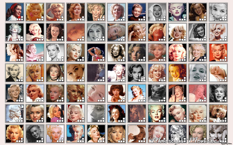 Marilyn Monroe Collage — White