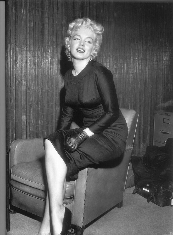 Marilyn Monroe in a black dress