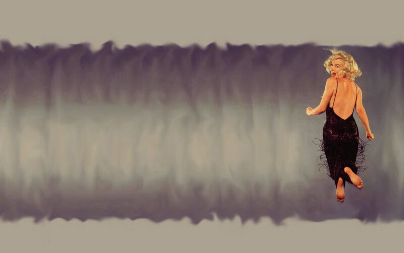 Marilyn Monroe in a black dress