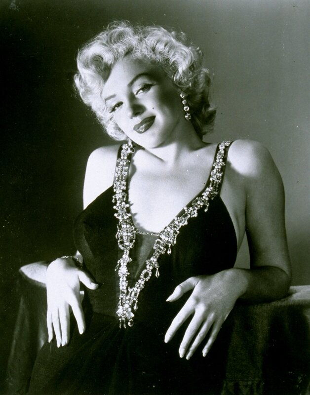 Marilyn Monroe in a black dress