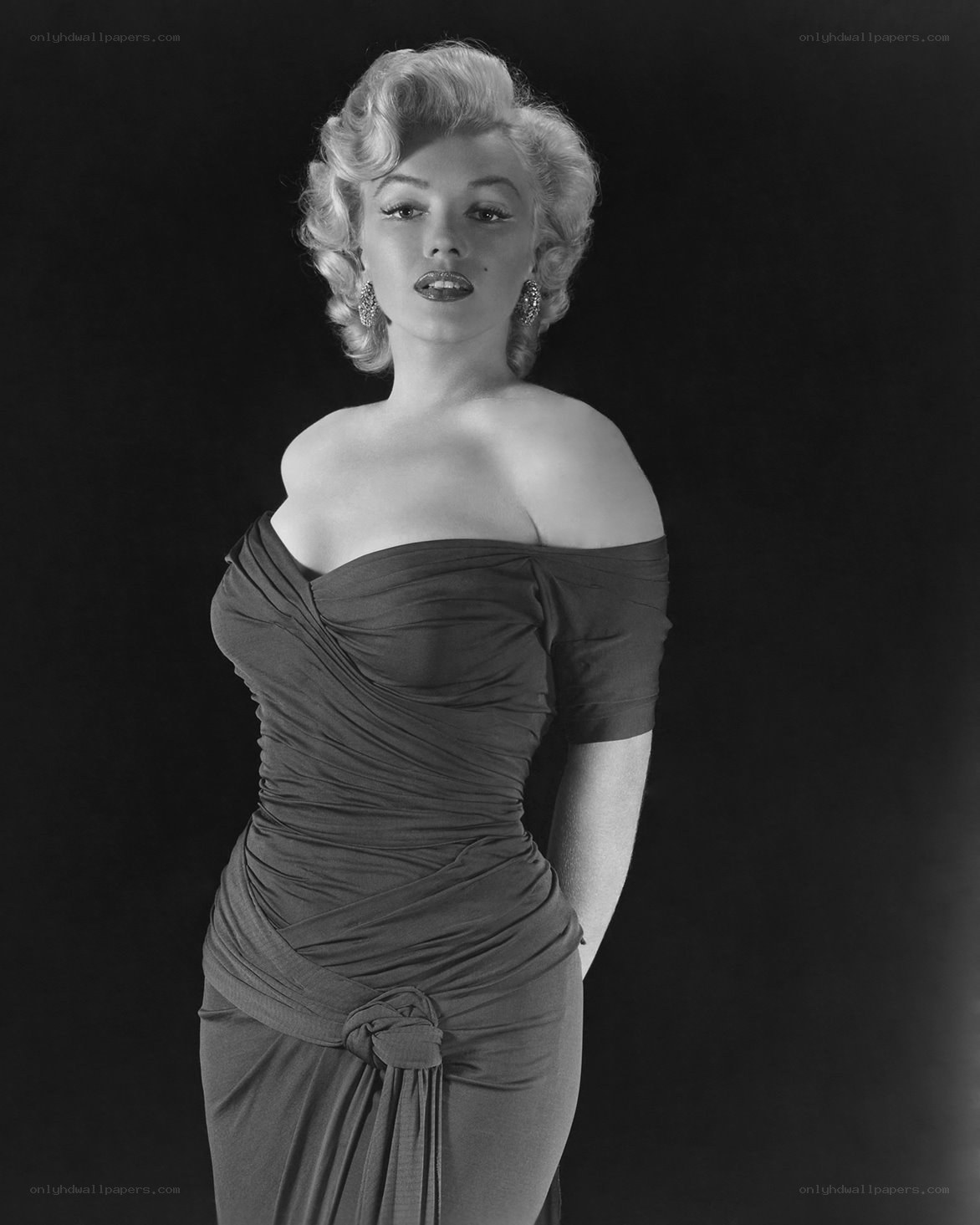 Marilyn Monroe in a draped gown