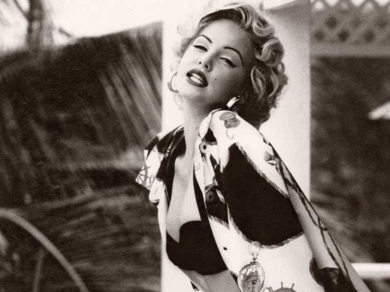Marilyn Monroe in a patterned top