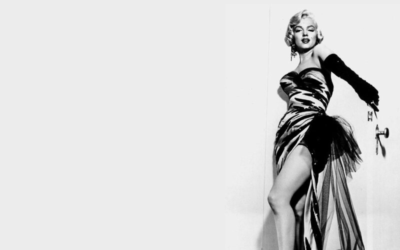 Marilyn Monroe in a striped dress