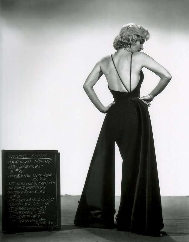 Marilyn Monroe in backless dress
