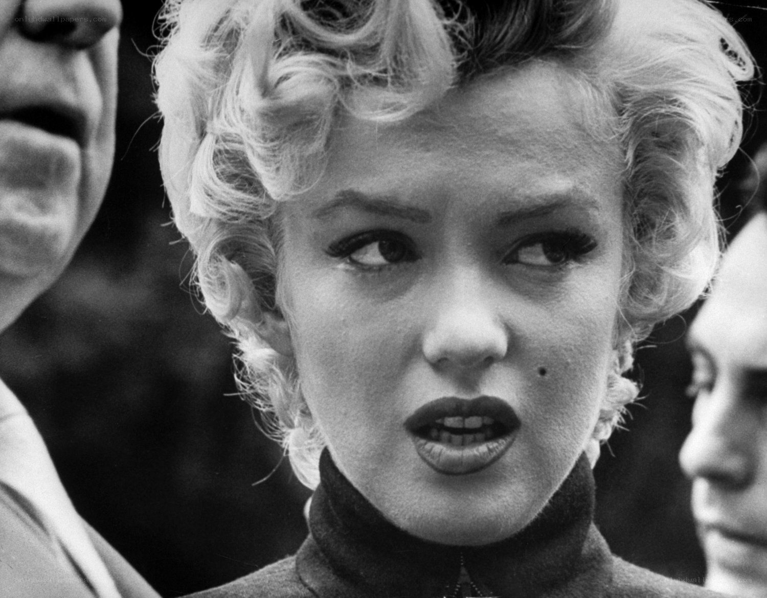 Marilyn Monroe in black and white