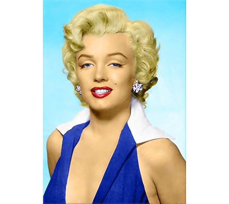 Marilyn Monroe in blue dress