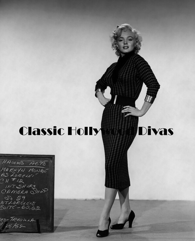 Marilyn Monroe in houndstooth dress