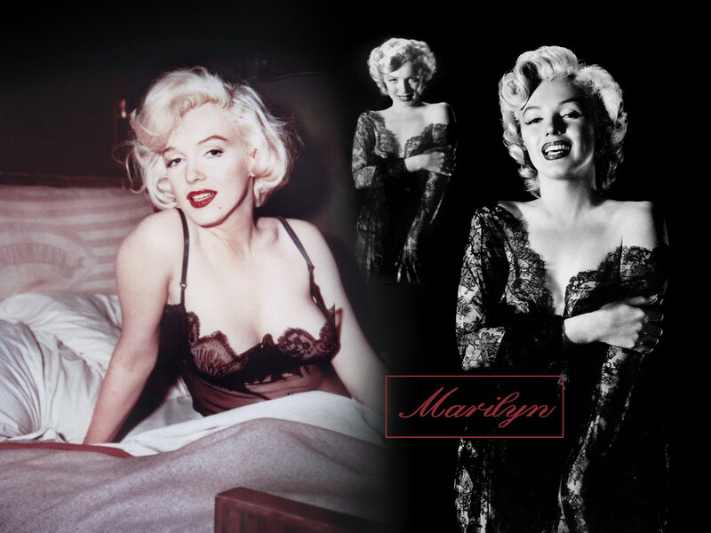Marilyn Monroe in Lingerie — Black