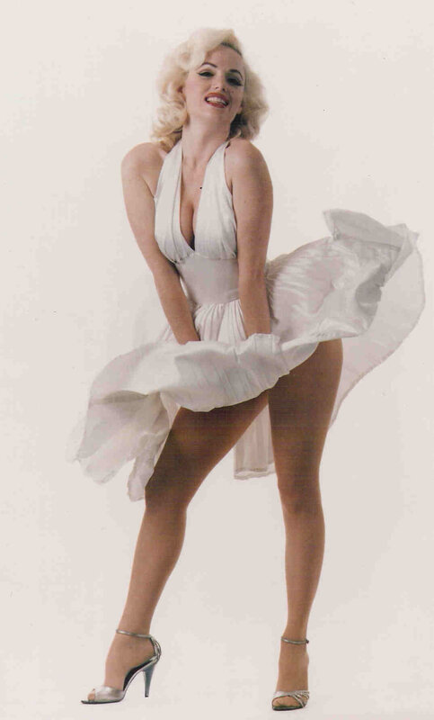 Marilyn Monroe in white dress