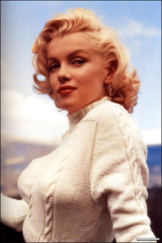 Marilyn Monroe in white sweater