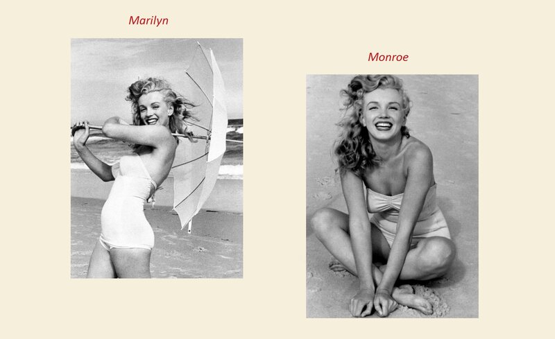 Marilyn Monroe on Beach — Black