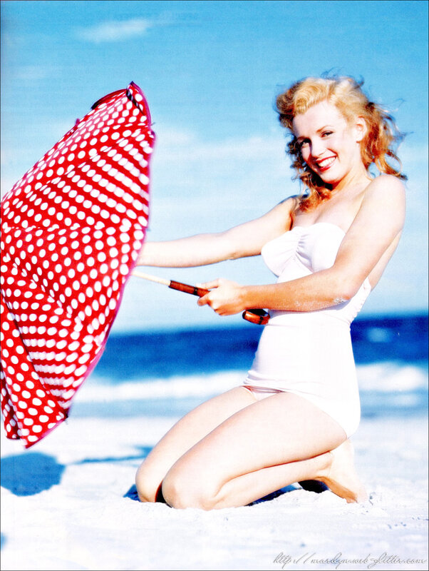 Marilyn Monroe on the beach