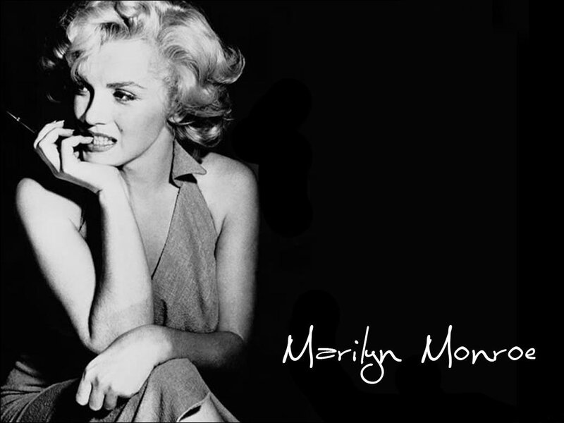 Marilyn Monroe Portrait — Black, Dramatic, Photograph, Cigarette