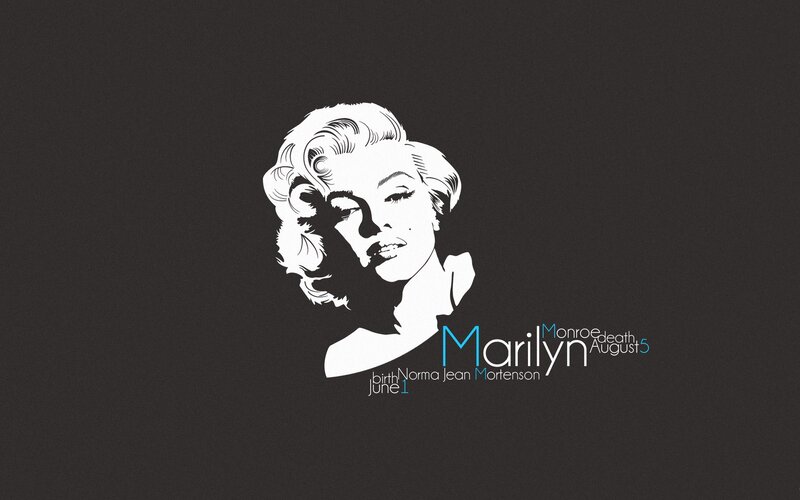 Marilyn Monroe Portrait — Black, Minimalist