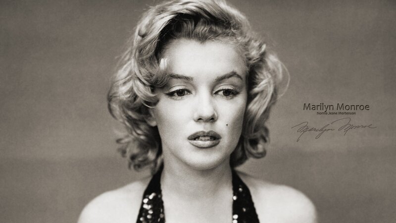 Marilyn Monroe Portrait — Black, Neutral