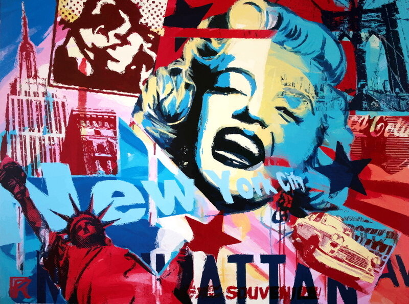 Marilyn Monroe Portrait — Blue