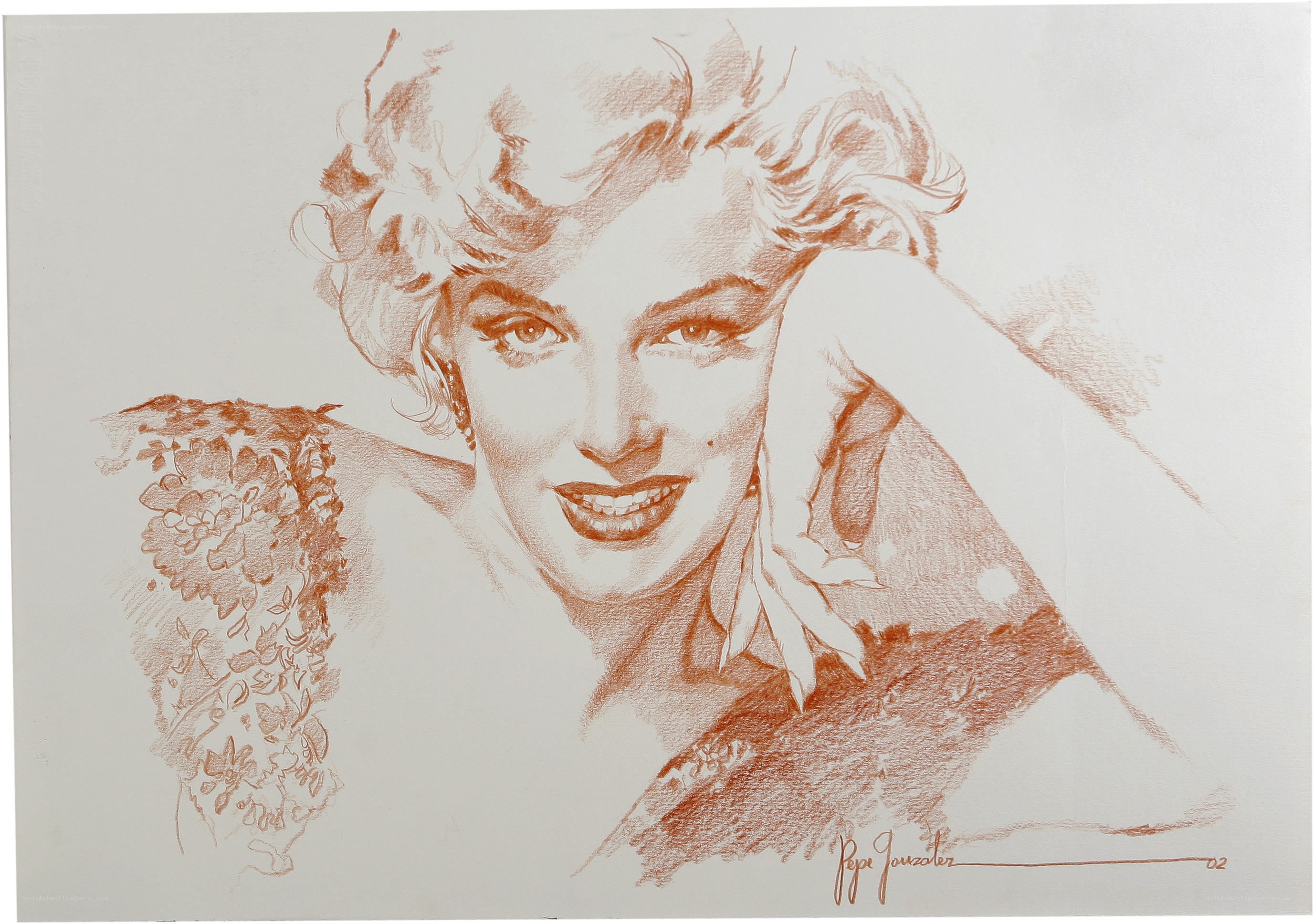 Marilyn Monroe portrait drawing
