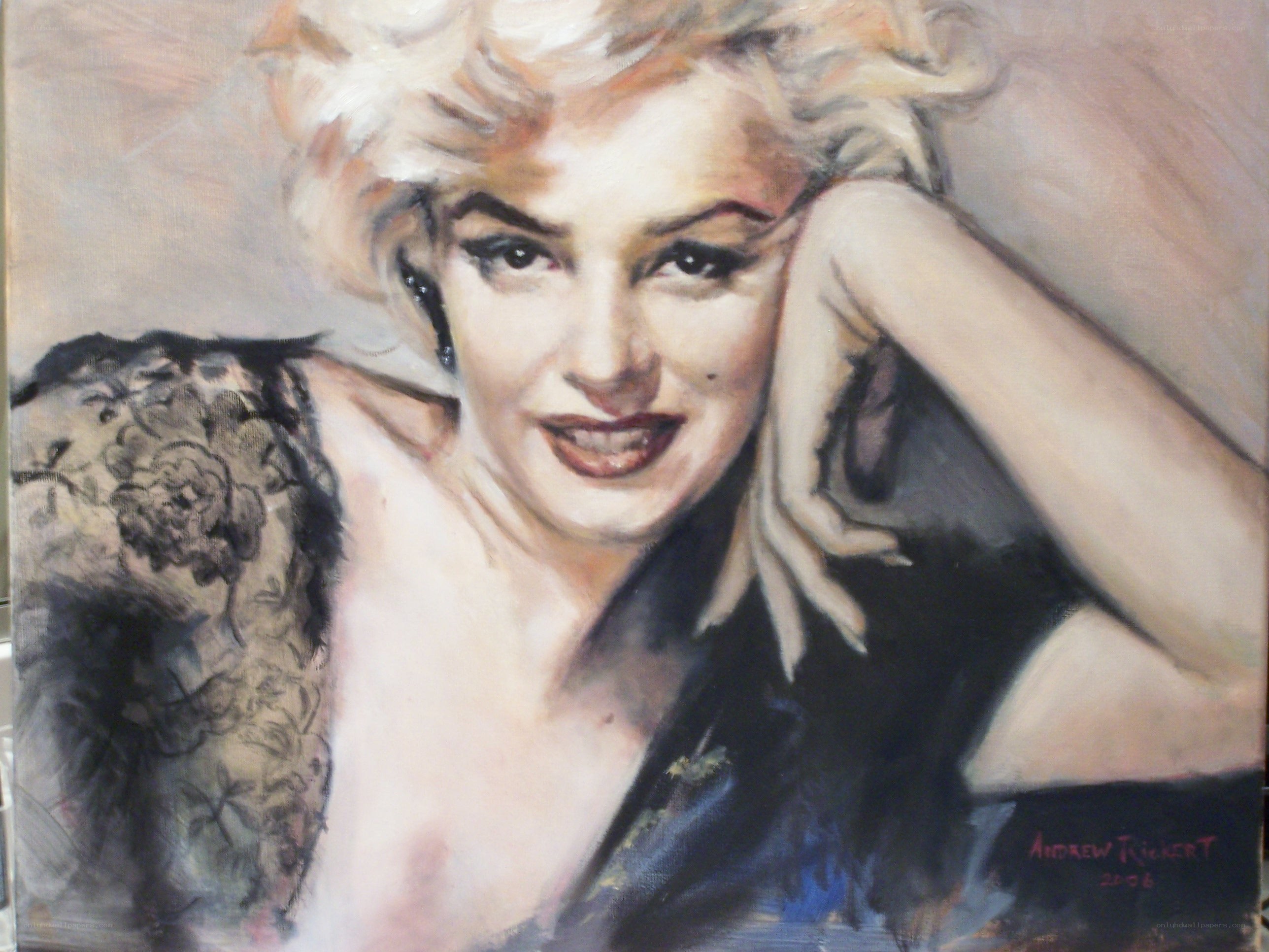 Marilyn Monroe portrait painting