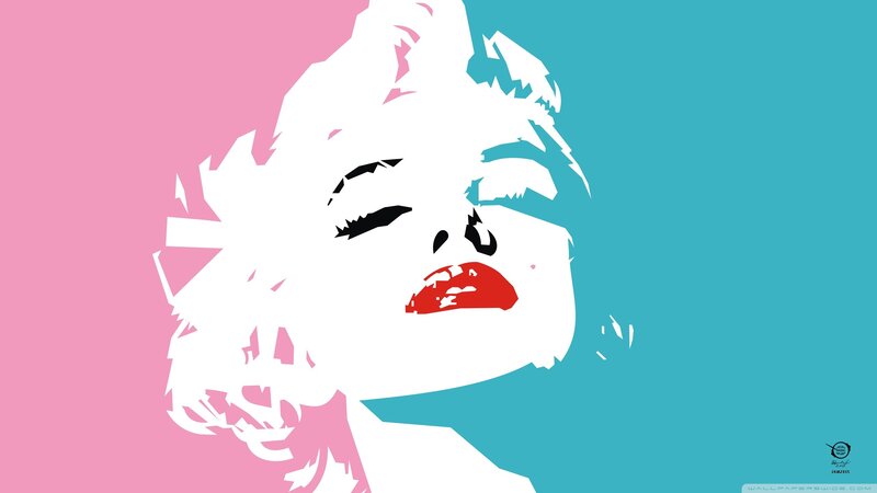 Marilyn Monroe Portrait — Pink, Stylized