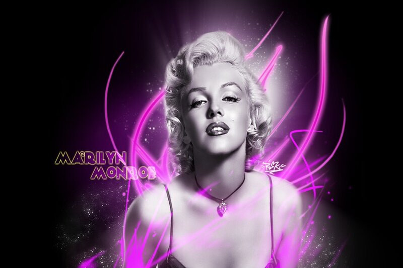 Marilyn Monroe Portrait — Purple, Dramatic