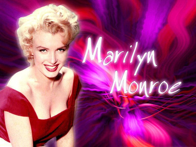 Marilyn Monroe Portrait — Purple, Vibrant, Photograph