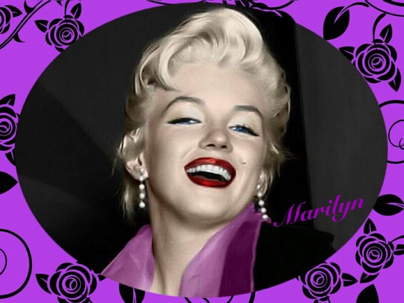 Marilyn Monroe Portrait — Purple, Vibrant