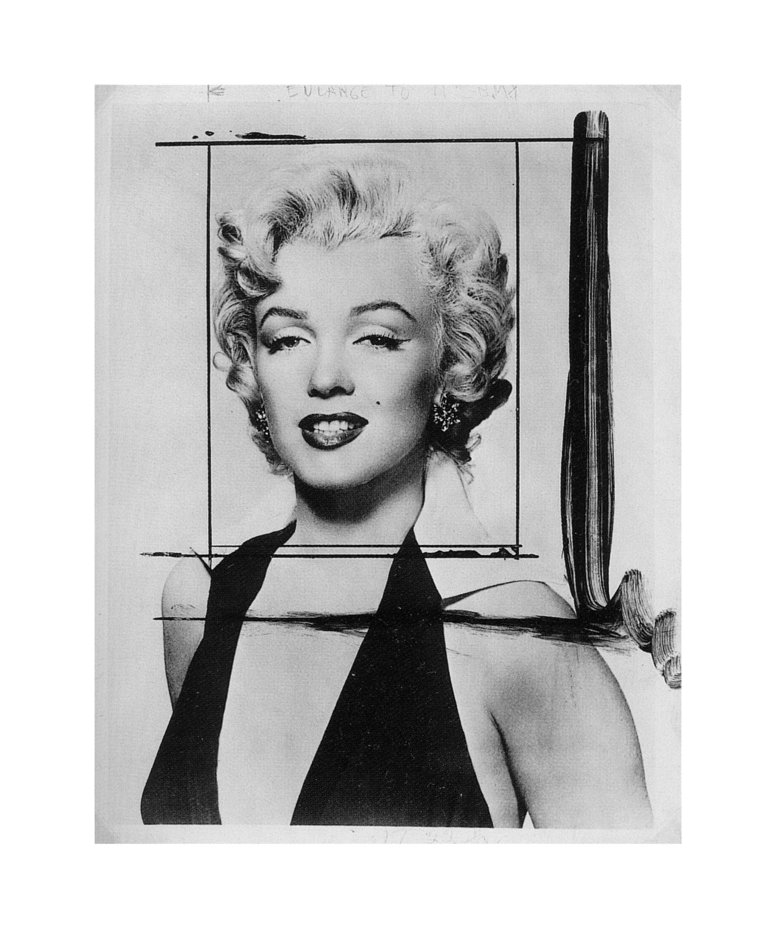 Marilyn Monroe portrait with brushstrokes
