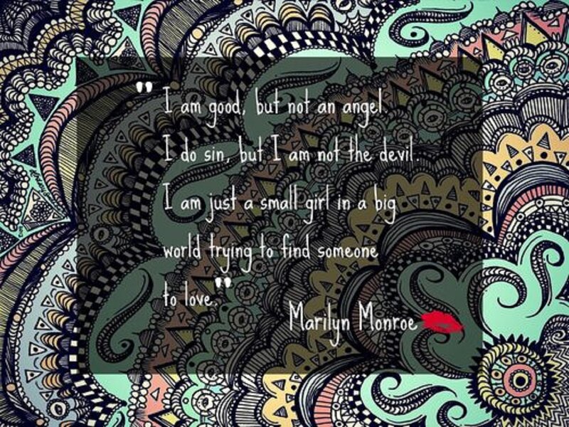 Marilyn Monroe Quote — Black