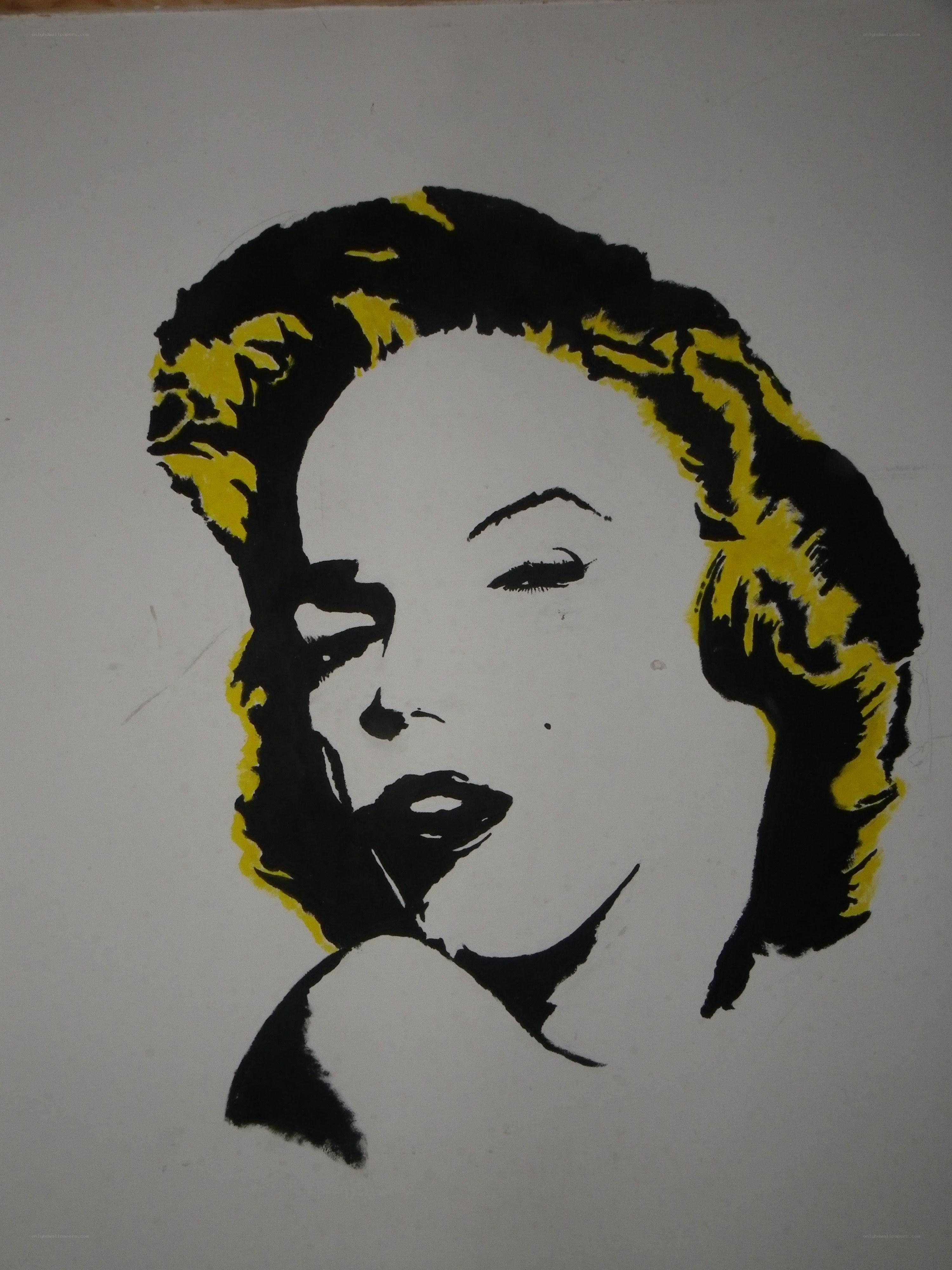 Marilyn Monroe stencil portrait