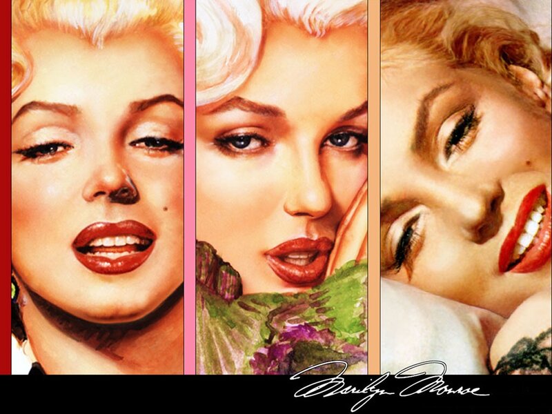 Marilyn Monroe triptych portrait