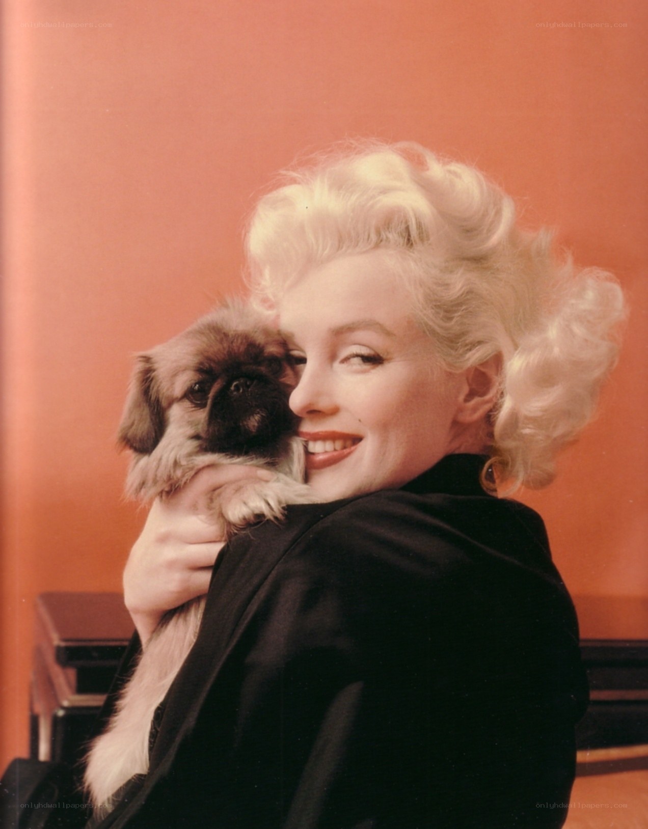 Marilyn Monroe with a dog