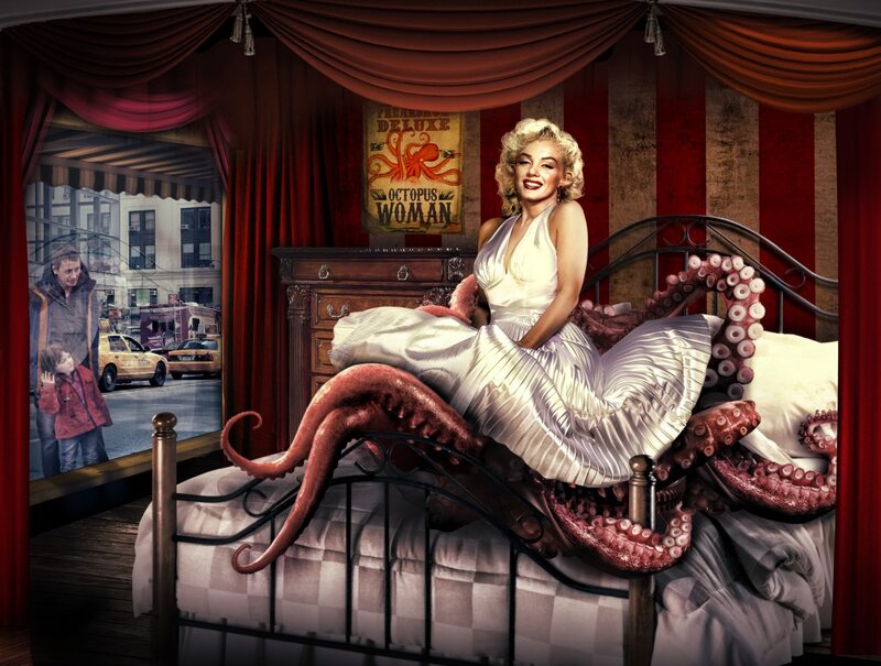 Marilyn Monroe with Octopus