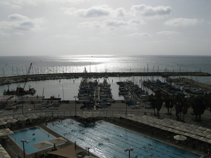 Marina and swimming pools by the sea