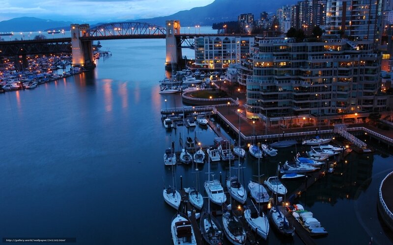 Marina at Dusk — Blue, Calm