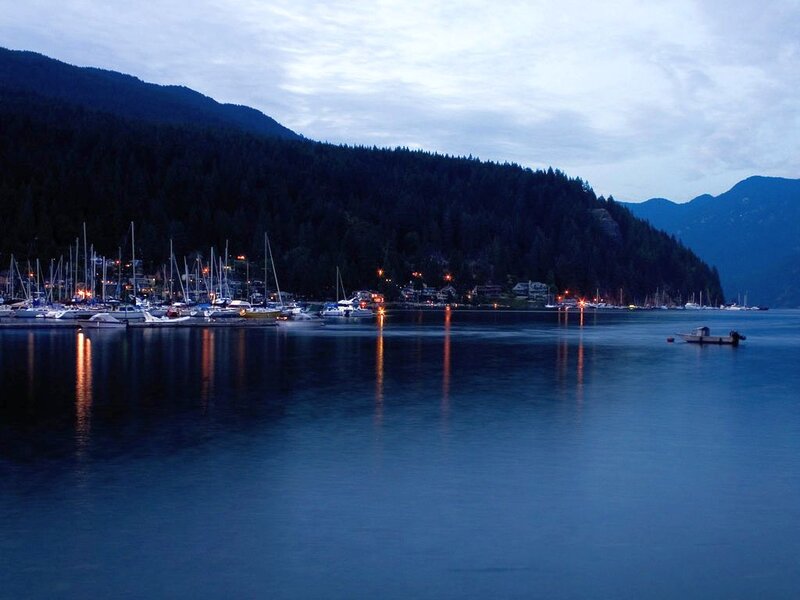Marina at Dusk — Blue