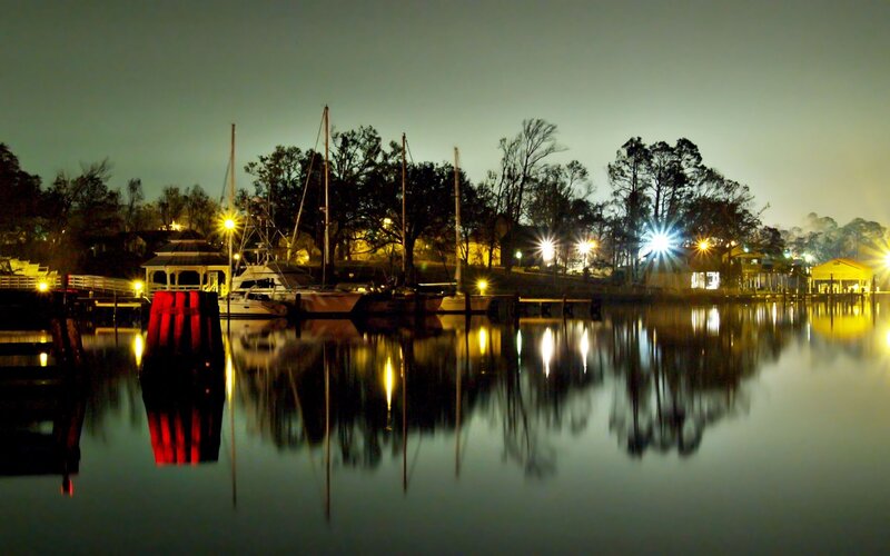 Marina at Night — Black