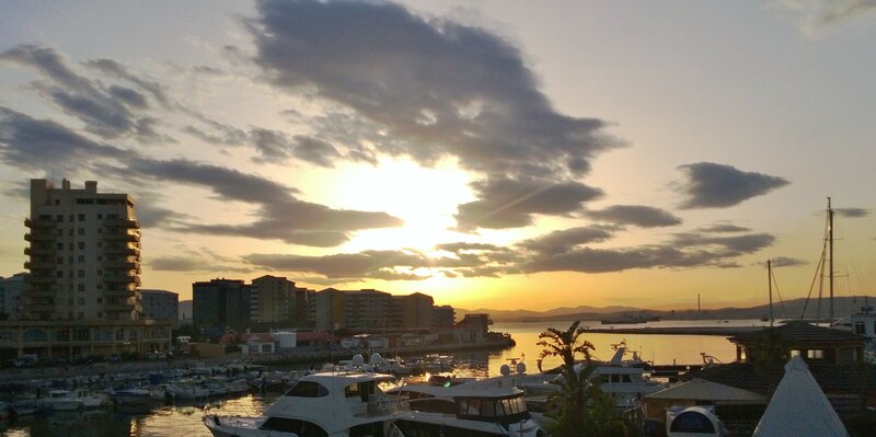 Marina at Sunset — Yellow