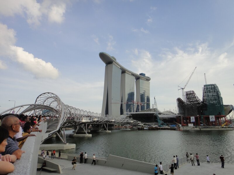 Marina Bay Sands and Helix Bridge
