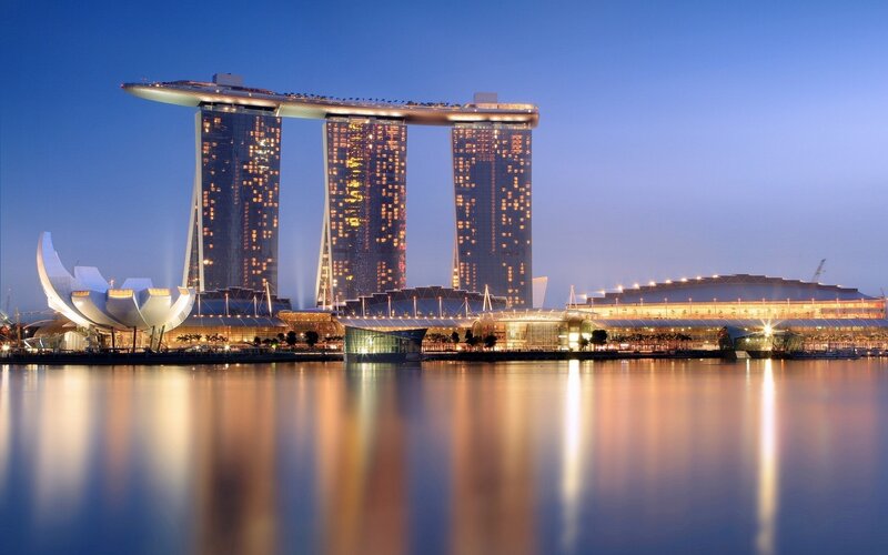 Marina Bay Sands at dusk