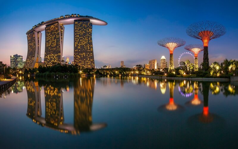 Marina Bay Sands at dusk