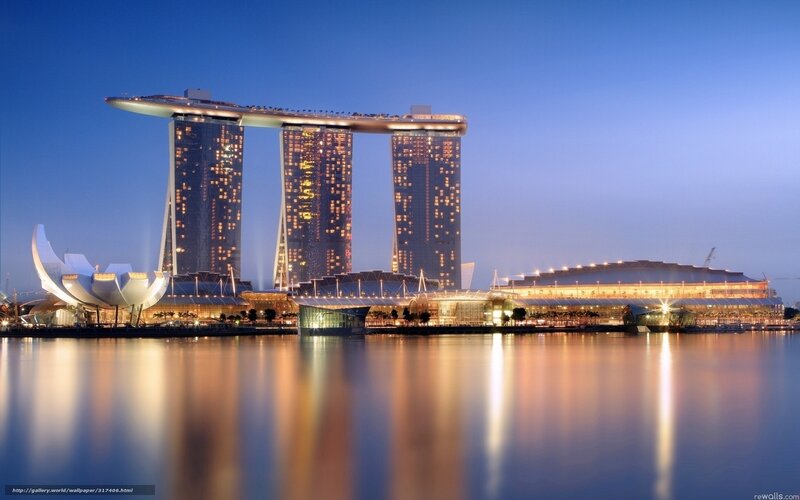 Marina Bay Sands at dusk